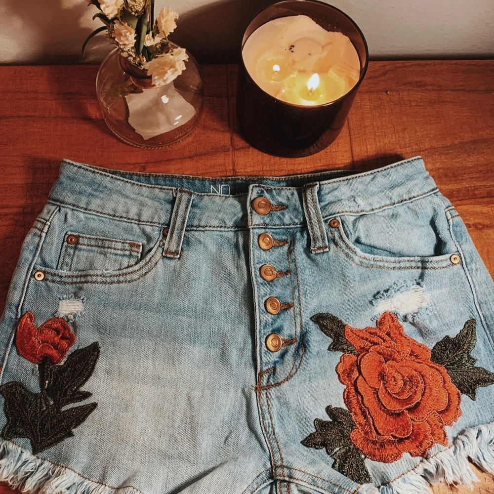 5 button NoBo Jean shorts